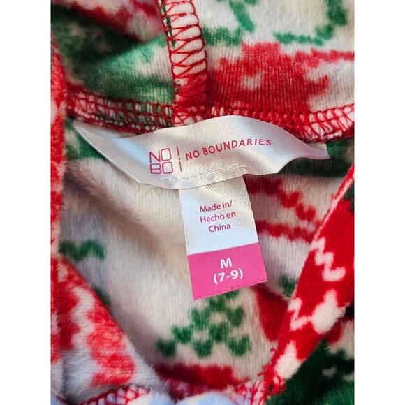 Christmas holiday velour SOFT hoodie size medium M juniors popover sweater EUC ^ - Picture 6 of 8